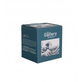 Πορσελάνινη Κούπα 400ml με Καπάκι & Φίλτρο Τσαγιού Tag The Great Wave Katsushika Hokusai