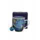 Πορσελάνινη Κούπα 400ml με Καπάκι & Φίλτρο Τσαγιού Tag Starry Night Van Gogh