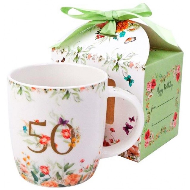 Πορσελάνινη Κούπα Γενεθλίων 400ml 50