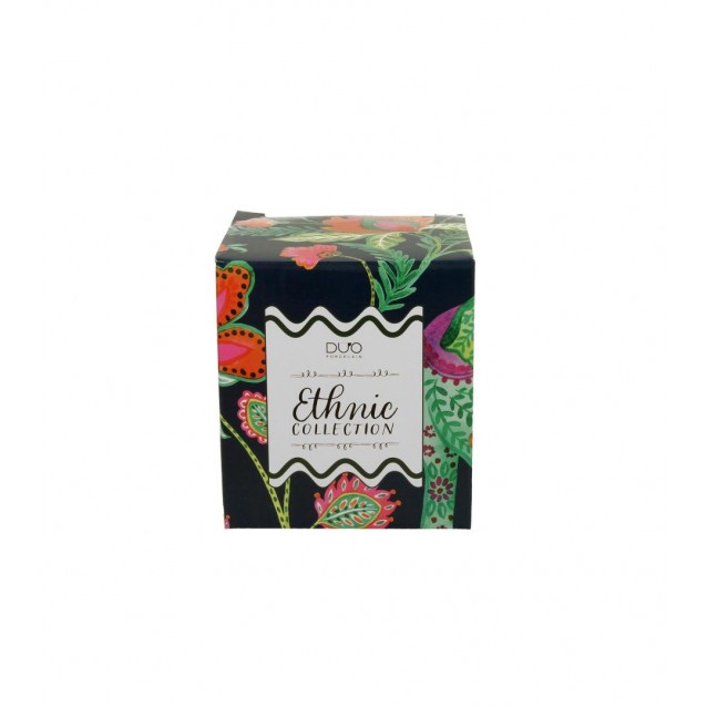 Πορσελάνινη Κούπα Ethnic 360ml με Καπάκι & Φίλτρο Τσαγιού Ankur Blue