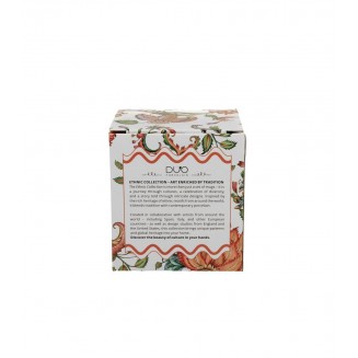 Πορσελάνινη Κούπα Ethnic 360ml με Καπάκι & Φίλτρο Τσαγιού Primavera