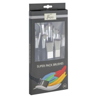 Nassau Super Pack 24 Συνθετικά Πινέλα & Σπάτουλα