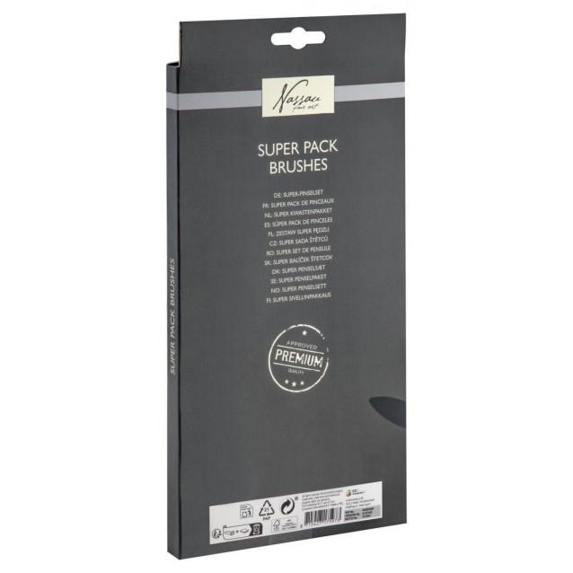 Nassau Super Pack 24 Συνθετικά Πινέλα & Σπάτουλα