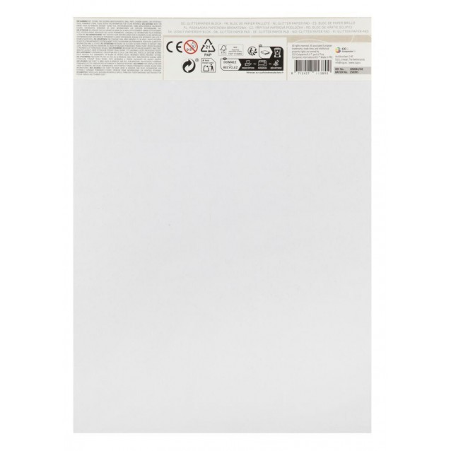 Craft ID Μπλοκ Glitter 10 Φύλλων A4 (21x29,7 cm) 180gr