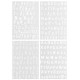 Craft ID Σετ 4 Stencil A4 (21x29,7 cm) Γράμματα & Αριθμοί