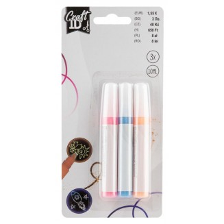 Craft ID 3 Paint Markers Glow in the Dark 10ml