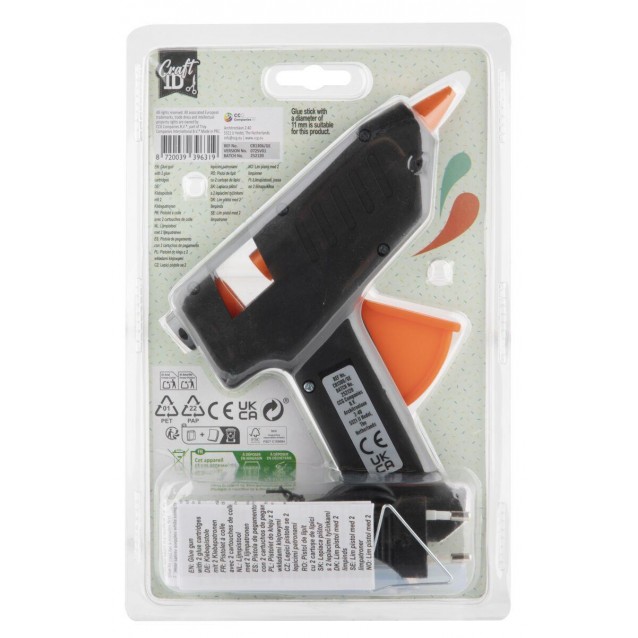 Craft ID Πιστόλι Θερμοκόλλησης 11mm 15W με 2 Ράβδους Σιλικόνης
