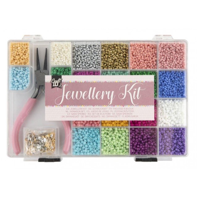 Craft ID Σετ Κατασκευής Κοσμημάτων με Χάντρες σε Κουτί Αποθήκευσης 14x20cm