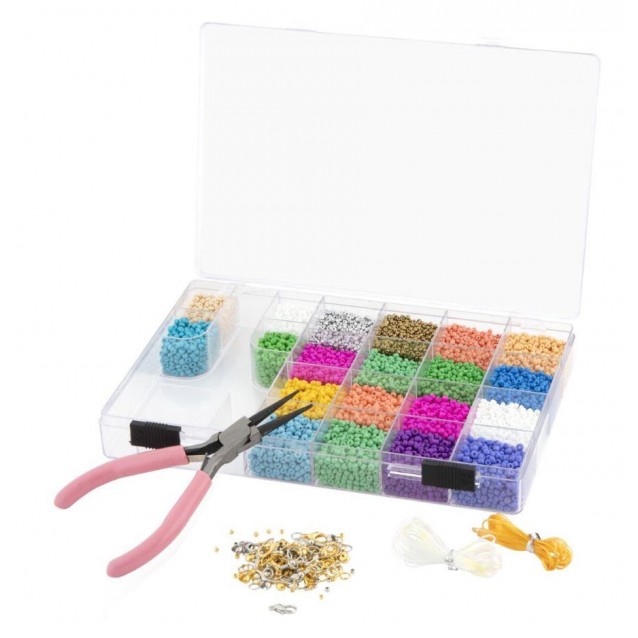 Craft ID Σετ Κατασκευής Κοσμημάτων με Χάντρες σε Κουτί Αποθήκευσης 14x20cm