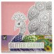 Craft ID Τελάρο 30x30cm Glitter Καμβάς με Τυπωμένο Σχέδιο Παγώνι