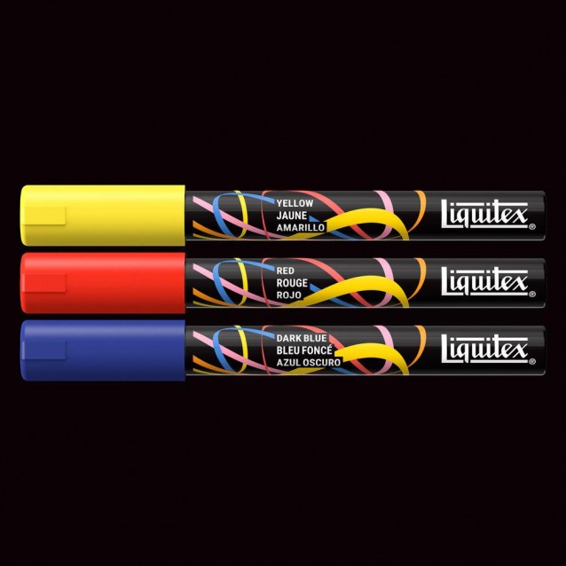 Liquitex Κασετίνα με 3 Ακρυλικούς Μαρκαδόρους 2mm Primary