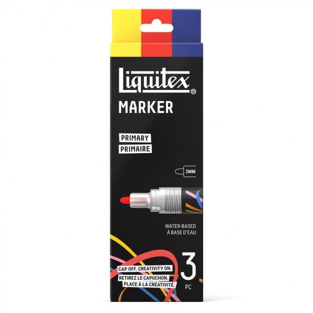 Liquitex Κασετίνα με 3 Ακρυλικούς Μαρκαδόρους 2mm Primary