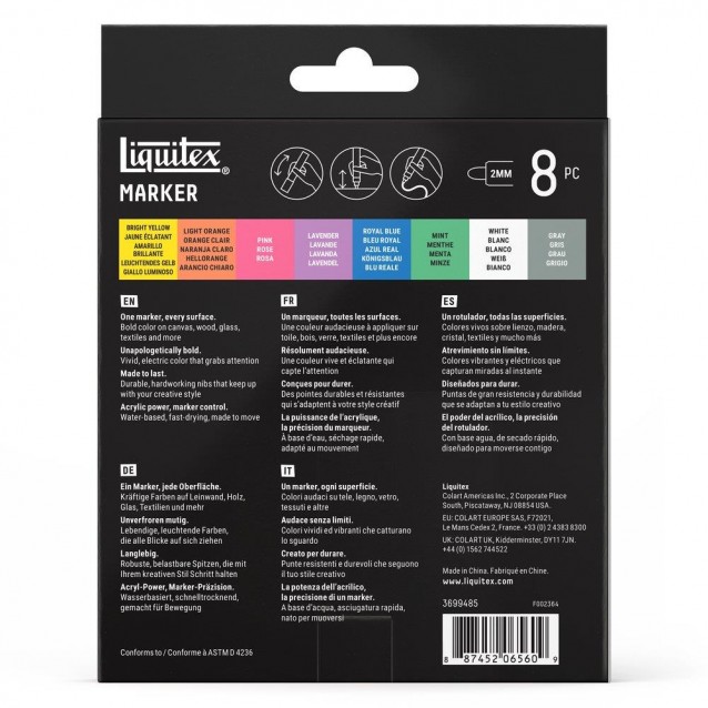 Liquitex Κασετίνα με 8 Ακρυλικούς Μαρκαδόρους 2mm Dreamscape