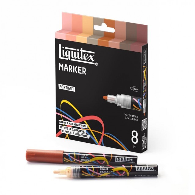 Liquitex Κασετίνα με 8 Ακρυλικούς Μαρκαδόρους 2mm Portrait