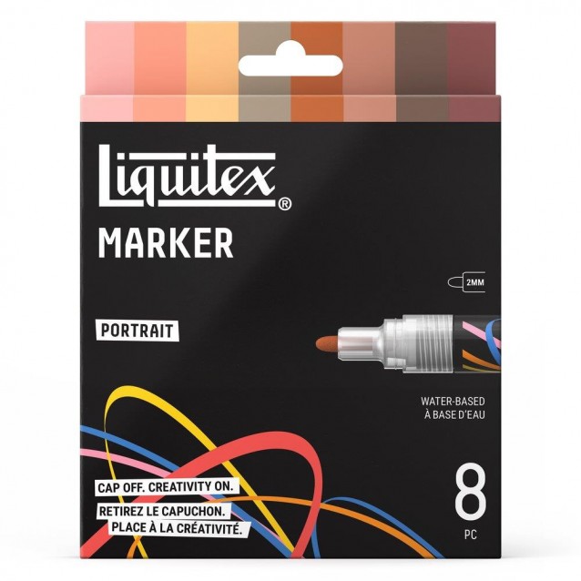 Liquitex Κασετίνα με 8 Ακρυλικούς Μαρκαδόρους 2mm Portrait