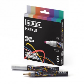Liquitex Κασετίνα με 8 Ακρυλικούς Μαρκαδόρους 2mm Metallic