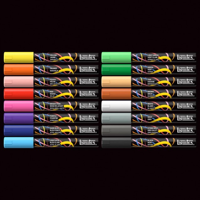 Liquitex Κασετίνα με 16 Ακρυλικούς Μαρκαδόρους 2mm Expression