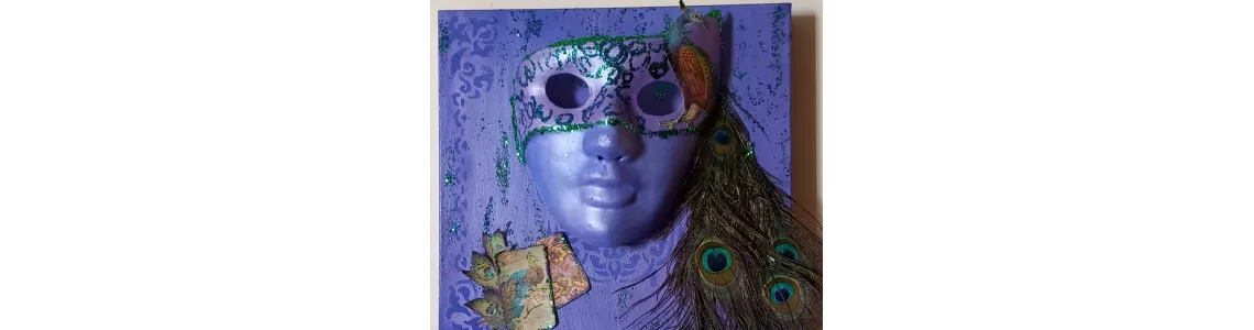 Αποκριάτικη μάσκα Παγώνι