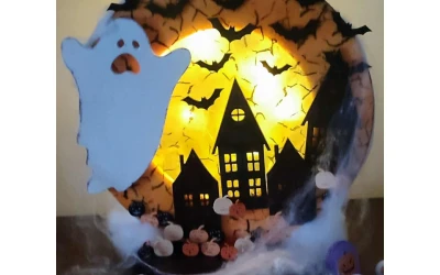 Halloween DIY: Στεφάνι με spooky διάθεση & φθινοπωρινά χρώματα