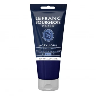 Lefranc & Bourgeois 80ml Fine Acrylic 095 Phtalocyanine Blue Serie 2