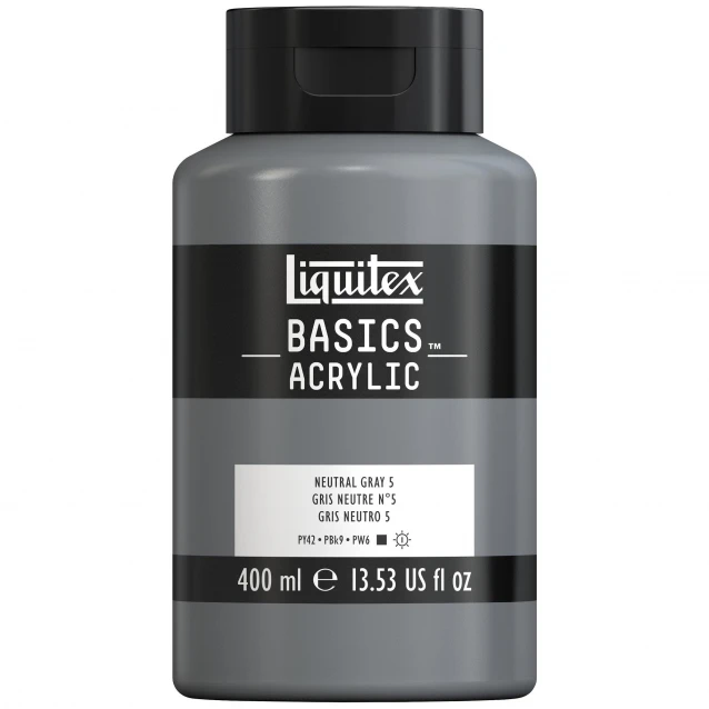 Liquitex Basics 400ml Acrylic 599 Neutral Gray 5 Series 1