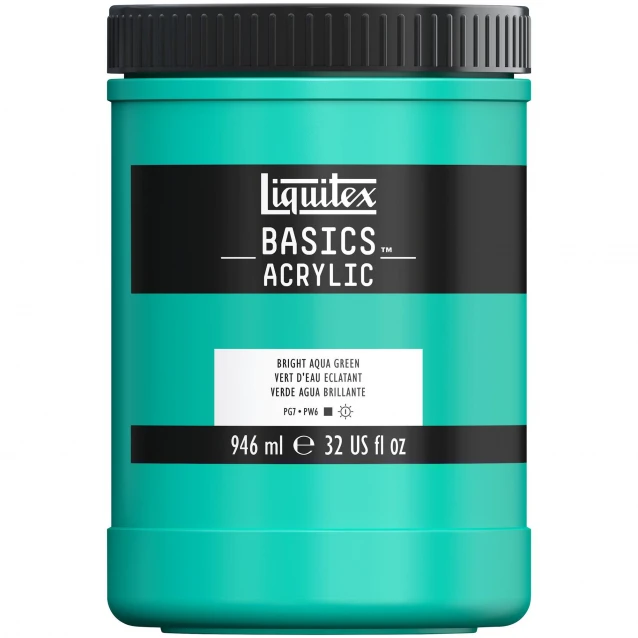 Liquitex Basics 946ml Acrylic 660 Bright Aqua Green Series 1