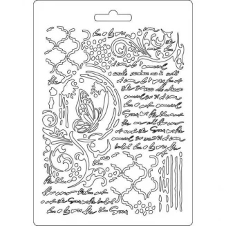 Stamperia Φόρμα Πηλού A5 Butterfly and Manuscripts