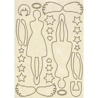 Stamperia Ξύλινο Σχήμα A5 (14,8Χ21cm) Angel