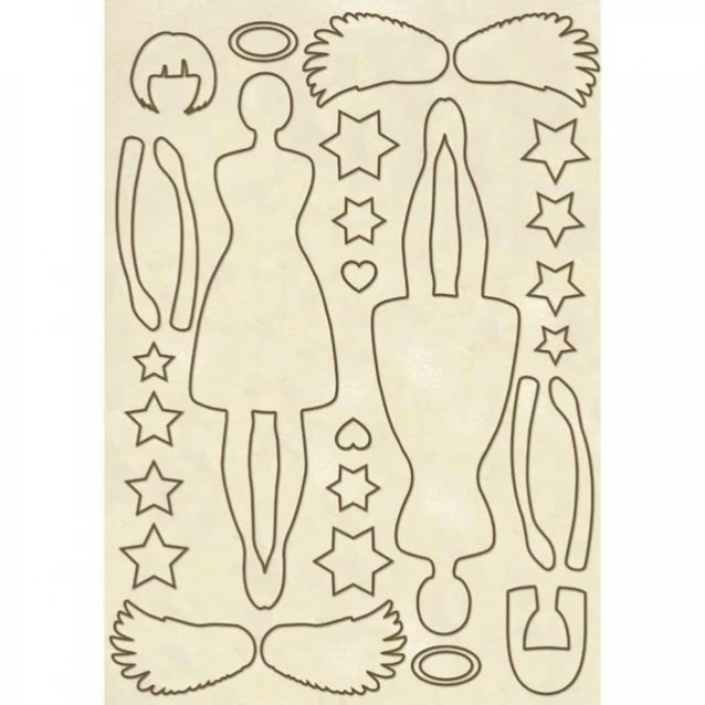 Stamperia Ξύλινο Σχήμα A5 (14,8Χ21cm) Angel