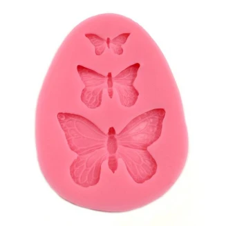 Craftistico Καλούπι Σιλικόνης 7,2x5,7x0,9cm 3 Πεταλούδες