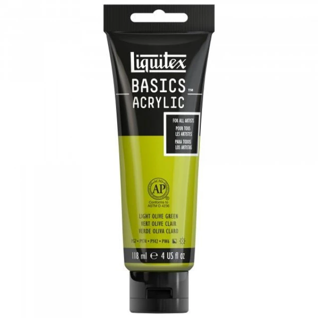 Liquitex Basics 118ml Acrylic 218 Light Olive Green Series 1