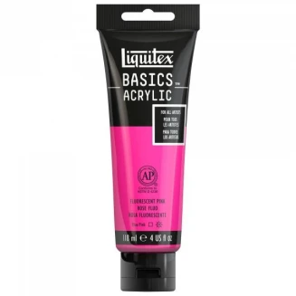 Liquitex Basics 118ml Acrylic 987 Fluorescent Pink Series 2