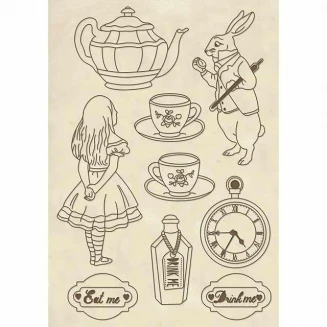 Stamperia Ξύλινο Σχήμα A5 (14,8Χ21cm) Alice