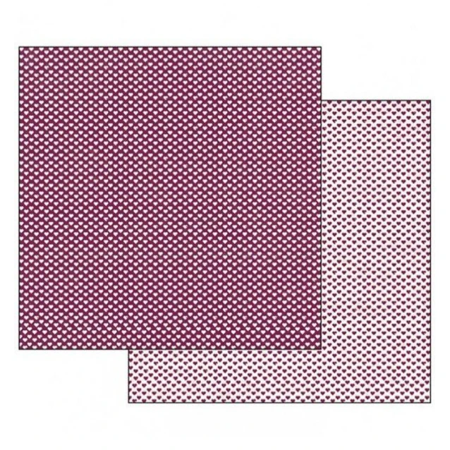 Stamperia Χαρτί Scrapbooking 30,5x30,5cm Διπλής Όψης Texture Tiny Hearts Red Background