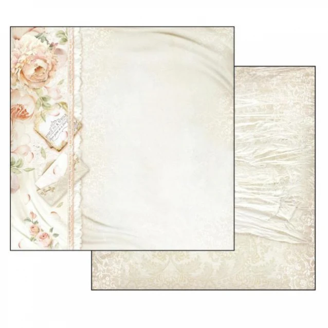 Stamperia Χαρτί Scrapbooking 30,5x30,5cm Διπλής Όψης Peony And Letters