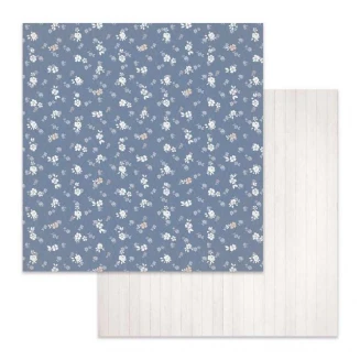 Stamperia Χαρτί Scrapbooking 30,5x30,5cm Διπλής Όψης Texture Fiorellino Fondo Blu
