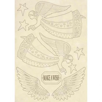 Stamperia Ξύλινο Σχήμα A5 (14,8Χ21cm) Angelo E Ali