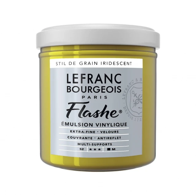 Lefranc & Bourgeois 125ml Flashe Acrylic 838 Stil De Grain Green Iridescent Series 2