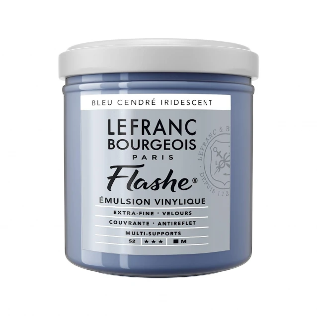 Lefranc & Bourgeois 125ml Flashe Acrylic 840 Ash Blue Iridescent (Blue Cendre) Series 2