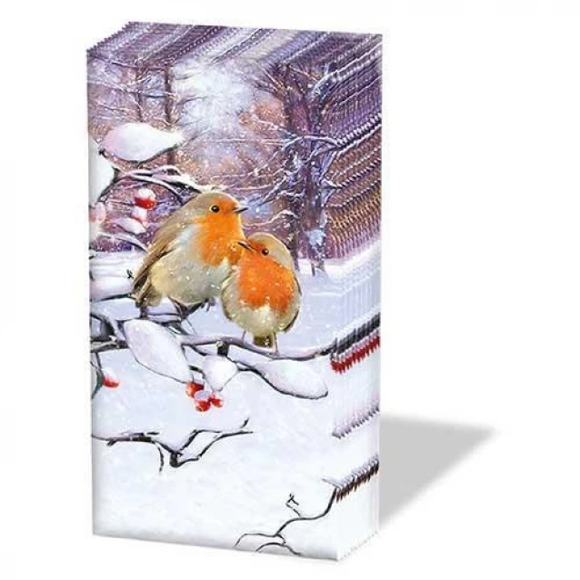 10 Χαρτομάντηλα 21,5x22cm Robins On Branch