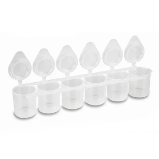 6 Πλαστικά δοχεία 25ml με Καπάκι
