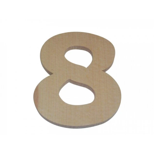 Ξύλινος Αριθμός 10cm - 8