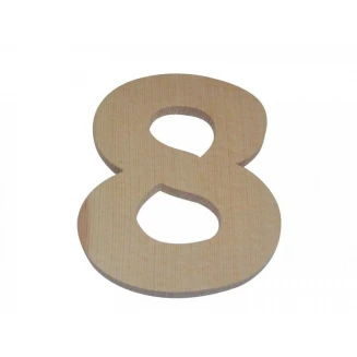 Ξύλινος Αριθμός 6cm - 8