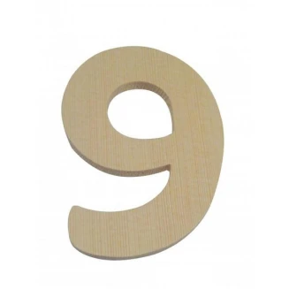 Ξύλινος Αριθμός 6cm - 9