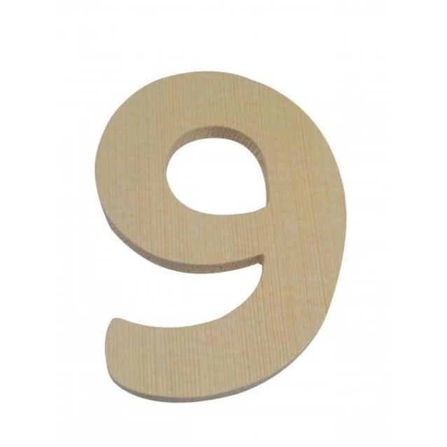 Ξύλινος Αριθμός 6cm - 9