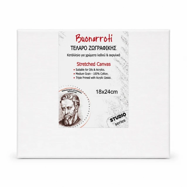 Buonarroti Τελάρο Ζωγραφικής 18x24cm με βαμβακερό καμβά FSC