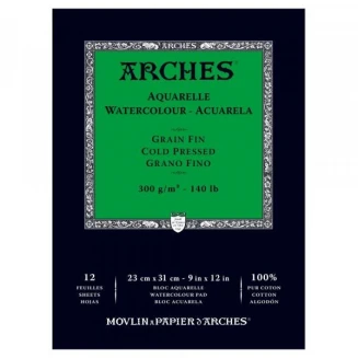 Arches Μπλοκ Ακουαρέλας Cold Pressed (Λεπτόκοκκο) 300gr 23x31cm 12 φύλλων
