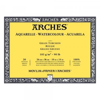 Arches Μπλοκ Ακουαρέλας Rough Grain (Τραχύ) 185gr 26x36cm 20 φύλλων