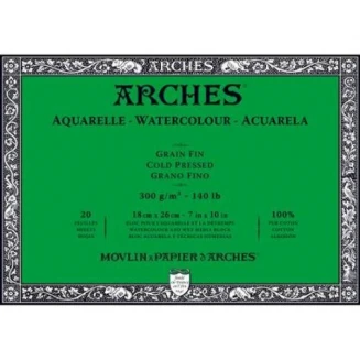 Arches Μπλοκ Ακουαρέλας Cold Pressed (Λεπτόκοκκο) 300gr 18x26cm 20 φύλλων
