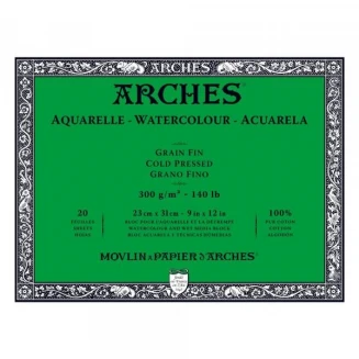 Arches Μπλοκ Ακουαρέλας Cold Pressed (Λεπτόκοκκο) 300gr 23x31cm 20 φύλλων